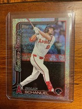 2025 Topps Series 1 Nolan Schanuel #210 Future Stars Sand Glitter Foil Angels 