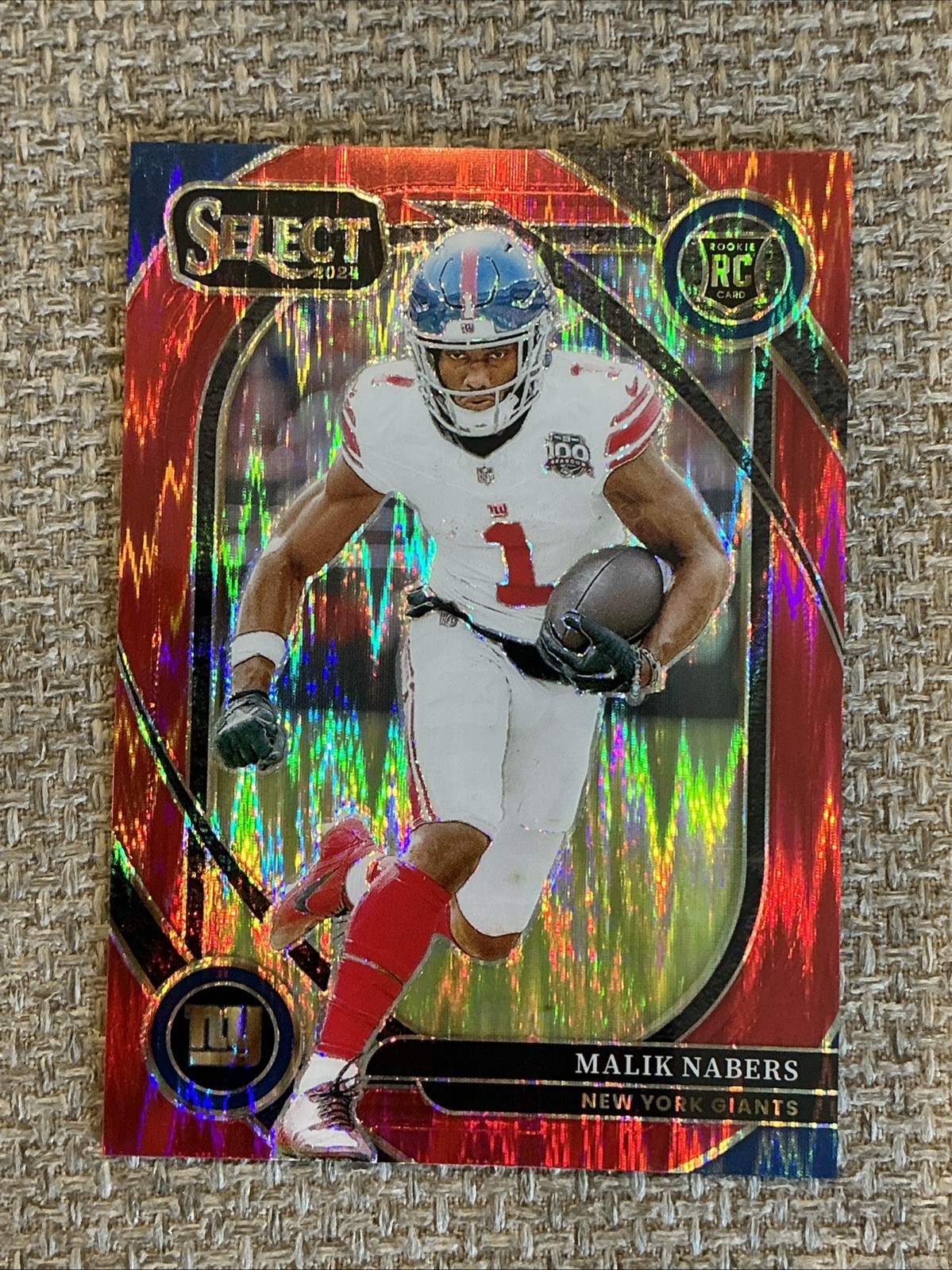 2024 Select Football Malik Nabers Red Shock Hobby Mega RC /249 🔥🔥 Club Level A