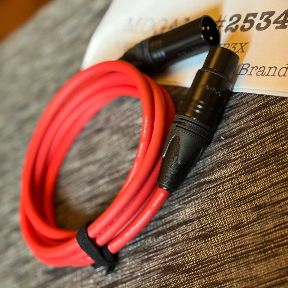 1-50 ft Mogami 2534 Star-Quad Red | Choose Neutrik XLR/TRS | Bulk Ready - Image 3 of 3