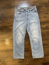 Levi  s Ribcage Straight Ankle Jeans Size 30 /27 Womens Light Wash