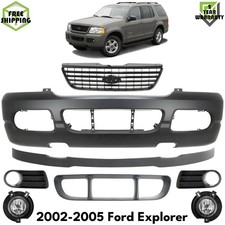 Front Bumper Cover Primed Plastic Grille Assembly For 2002-2005 Ford Explorer