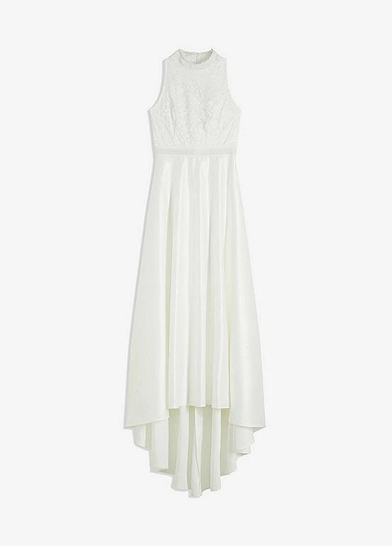 Hochzeit Maxi Kleid Gr. 50 Weiß Damenkleid Brautkleid Ballkleid Neu - Bild 1 von 1