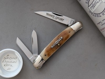GEC Great Eastern Cutlery #62 Tidioute Courthouse Whittler 620311 Frontier Bone