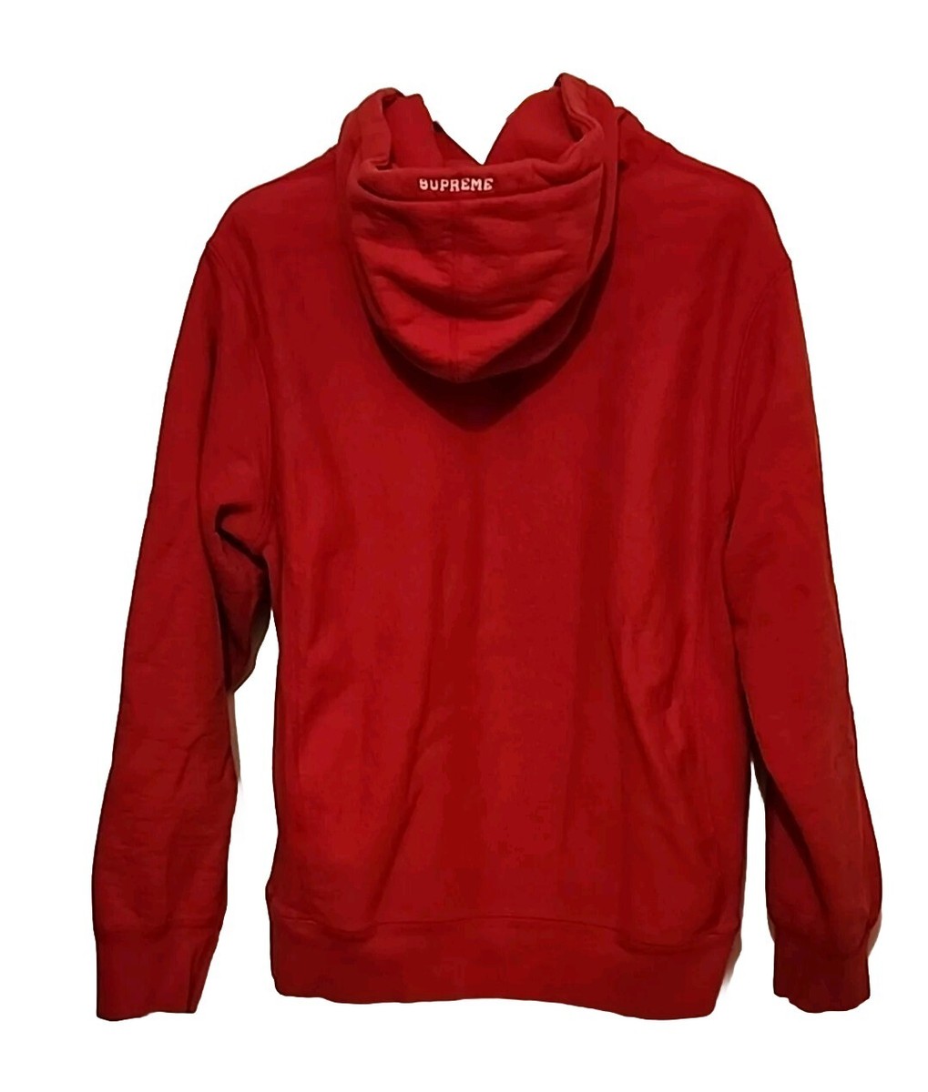 SUPREME S Logo With White Stitching Red Hooded Sweatshirt | eBay SUPREME S Logo With White Stitching Red Hooded Sweatshirt | eBay