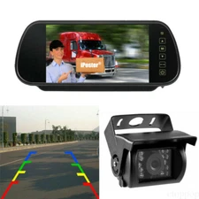 Car Rear View Kit 7" Monitor + 18 LED IR Reversing Backup Camera+33Ft AV Cable