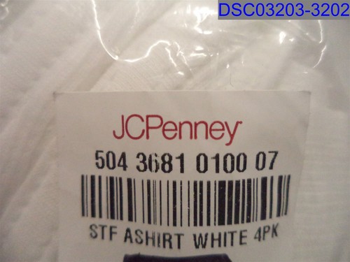 Qty=4 (1 pack of 4), Stafford Men's White A-Shirt, Size=Medium - Picture 3 of 3