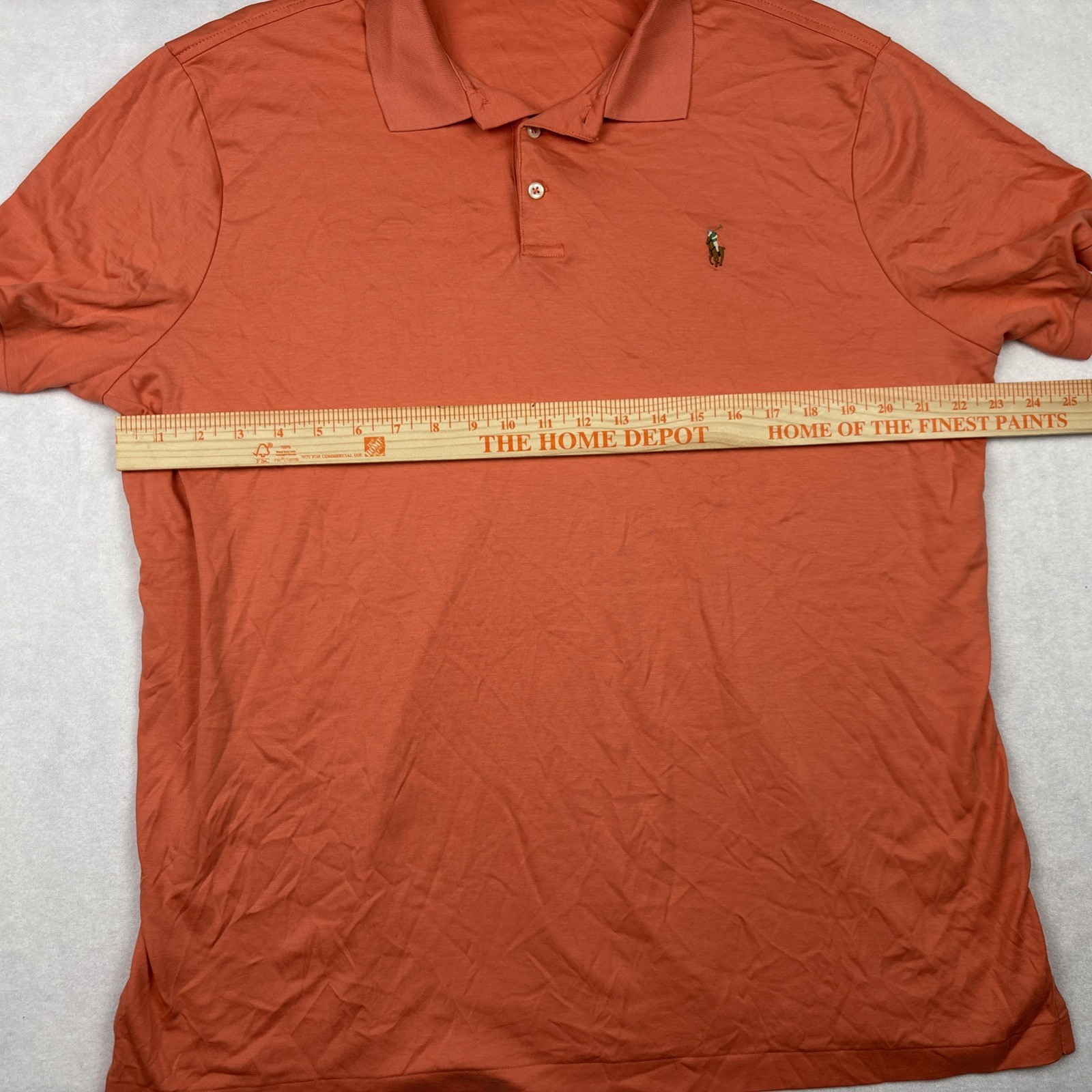 Polo Ralph Lauren Uomo Golf Camicia Carne Pesca Pony Vestibilità Classica XL