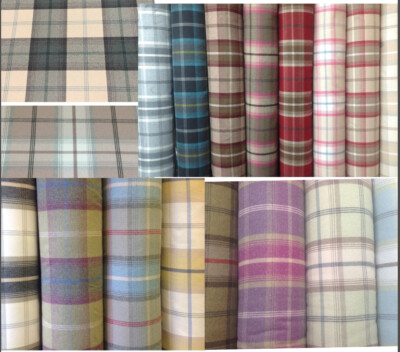 Porter + Stone Tartan Karo Karo BALMORAL Wolloptik Polster-/Vorhangstoffe