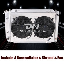 4 Row Aluminum Radiatorshroudfan For 1979-93 80 Ford Mustang Gt Lx 5.0l V8
