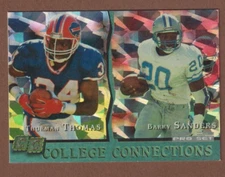 1993 Pro Set College Connections #CC1 Barry Sanders/T. Thomas - 960 - 🔥🏈🔥