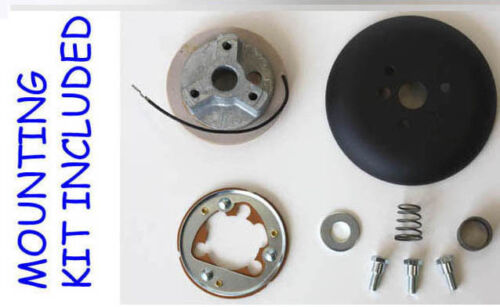 1967 1968 Nova Chevy II Impala Wood Steering Wheel Black Spokes blue bowtie 15" - Picture 3 of 10