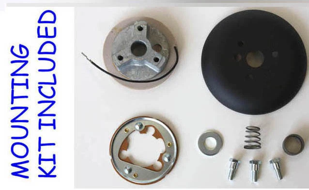 1967 1968 Nova Chevy II Impala Wood Steering Wheel Black Spokes blue bowtie 15" - Image 3 of 4