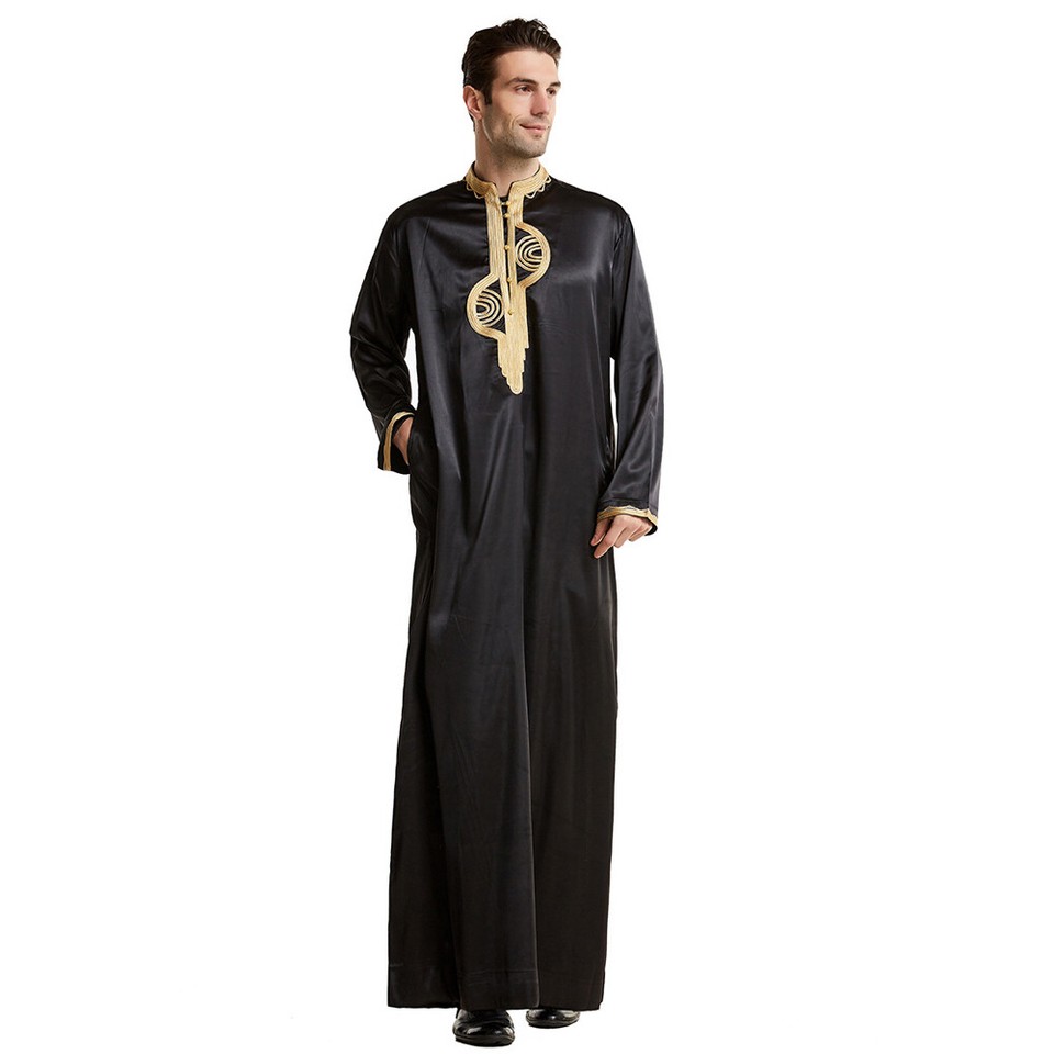 Mens Saudi Arab Muslim Robe Long Thobe Jubba Dishdasha Thawb Thoub ...
