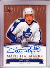 2017-18 Toronto Maple Leafs Centennial Marks Dave Reid AUTO - BREAK SET