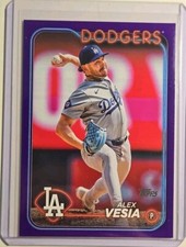 Alex Vesia 2024 Topps Update Series Purple Parallel Los Angeles Dodgers #US258