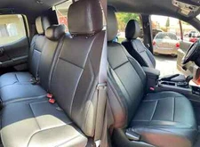 For Toyota Tacoma Crew Cab 2016-2021 2022 2023 Black Full Seat Covers Set F&R