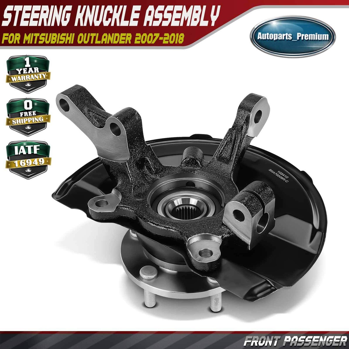 2 Front Wheel Hub & Bearing Set For Mitsubishi Outlander 2007-2015 – OE-Like Replacement