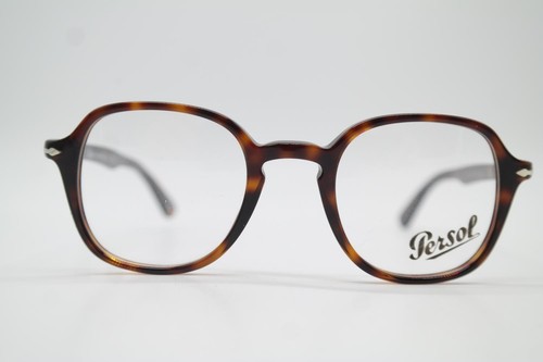 Vintage Brille Persol 3142-V Braun Silber Oval Brillengestell eyeglasses - Picture 1 of 6