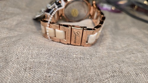 Orologio Ginevra donna finitura oro rosa e beige fidanzato moda elegante casual - Foto 6 di 6