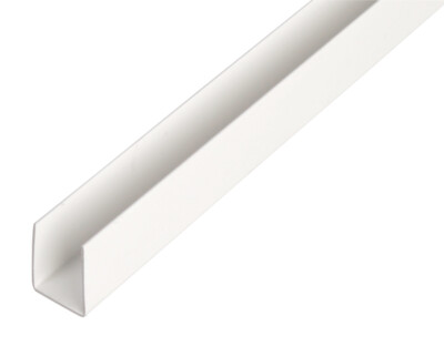 ALBERTS U-Profil PVC-U weiß 1000x18x10 mm Materialstärke 1 mm lichte Breite 16 m