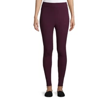 Time and Tru Womens Ribbed Jeggings XS 0-2 New with Tags Wine High Rise Nice