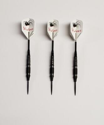 LASERDARTS BLACK WIDOWS 23 Gram Fixed-Point Steel Tip Darts | eBay
