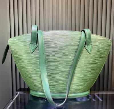 Authentic Louis Vuitton Green Epi Leather Saint Jacques Shoulder