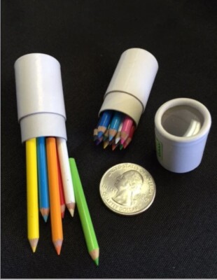 Real Mini Colored Pencils Tube for 18'' American Girl School FREESHIP ADDS! LOVV
