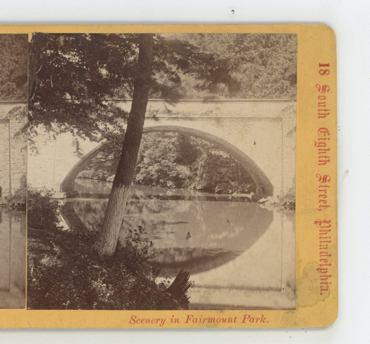 Bridge Fairmount Park Philadelphia PA James Cremer Stereoview