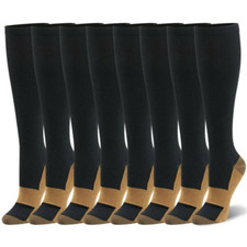 3 Pares Medias Calcetines De Compresion Para Hombres Y Mujeres Best - 20-30 Mmhg