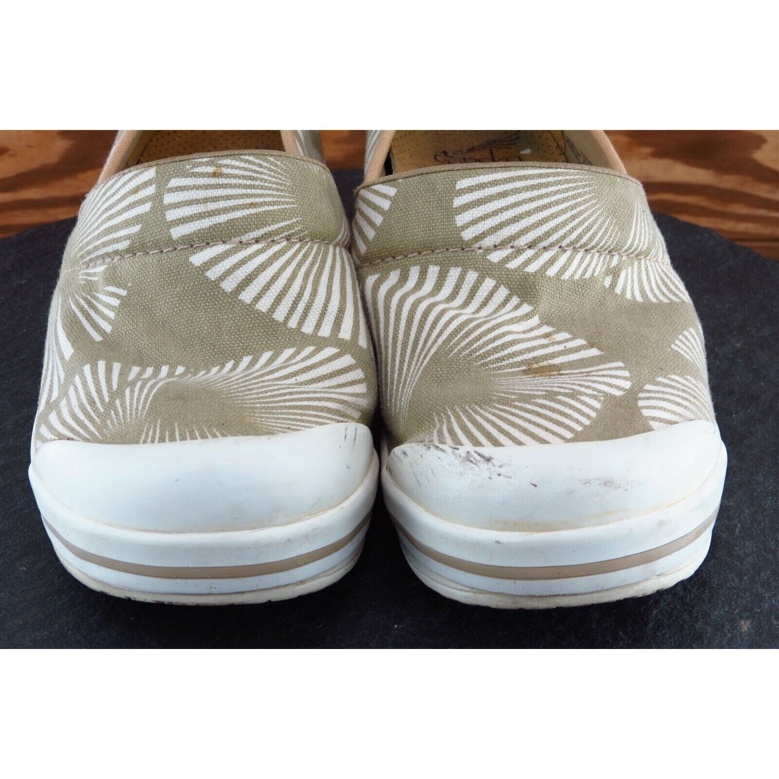 Dansko Size 38 M Beige Clog Shoes Fabric Women - image 2