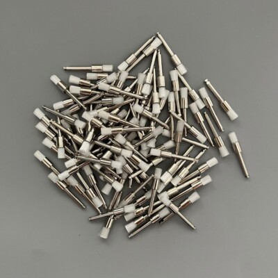 100 Pcs Dental Disposable White Nylon Polishing Flat Latch Polisher Prophy Brush