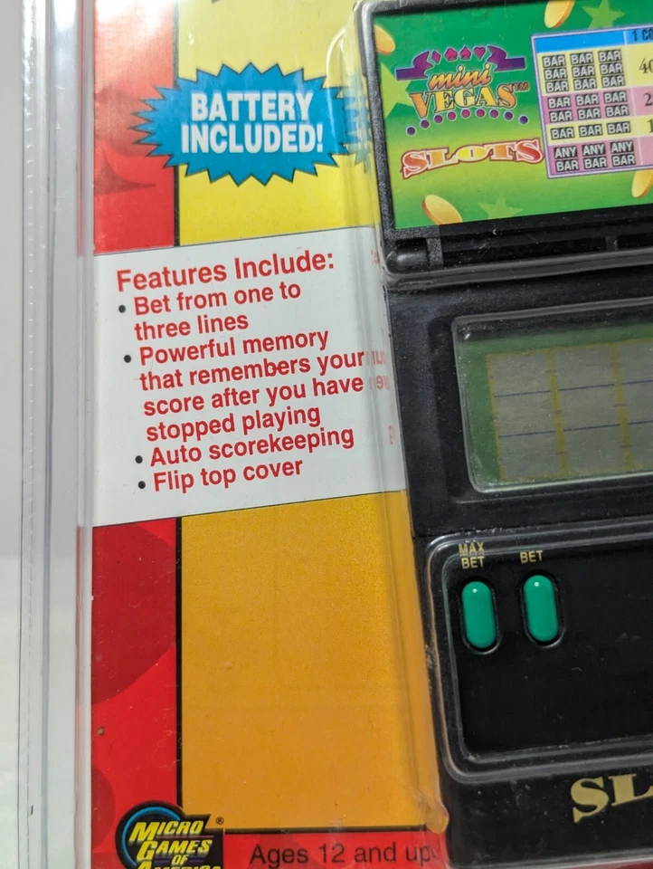 Micro Games Of America Mini Vegas 1994 juegos de casino de bolsillo tragamonedas manuales NUEVO Foto 4 de 4
