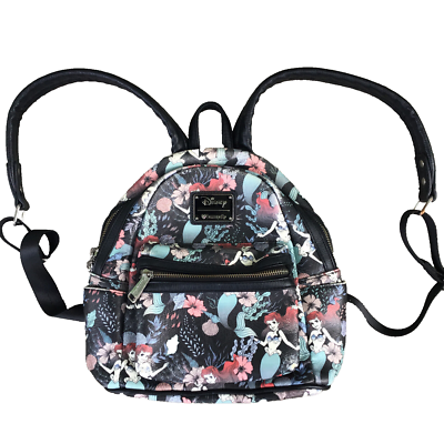 Disney Loungefly Black backpack Ariel The Little Mermaid Old School Tattoo Style LITTLE MERMAID LOUNGEFLY BACKPACK | Mercari main image 3