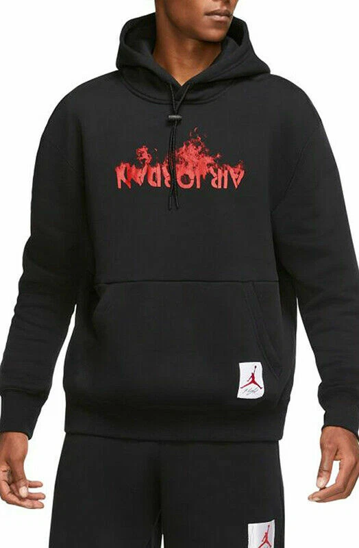 Jordan black and red best sale hoodie