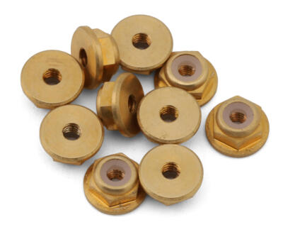 Treal Hobby Axial SCX24 Brass Nylon Lock Nuts (2x0.4mm) (10