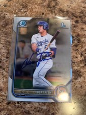 Luca Tresh Signed 2022 Bowman Chrome Prospects Auto Kansas City Royals BCP-136