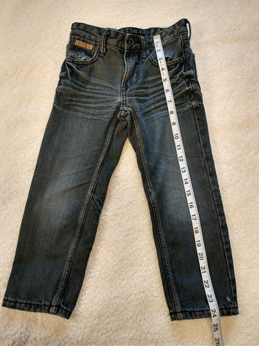 Sean John Boys Denim Jeans Size 5 Adjustable Waistband Faded Black/Dark Blue - Picture 14 of 18