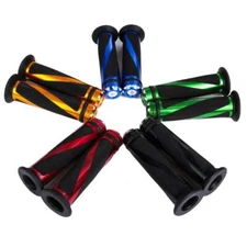 7/8" Motorcycle Hand Grips HandleBar Rubber Gel For Honda Yamaha Suzuki