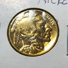 1936 P   GOLD BUFFALO NICKEL - Pure 24K GOLD PLATED Buffalo Head Nickel