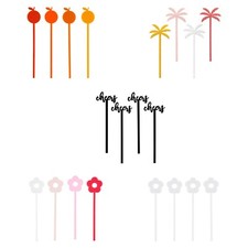 Acrylic Cocktail Stir Sticks, Set of 4, Choose Design