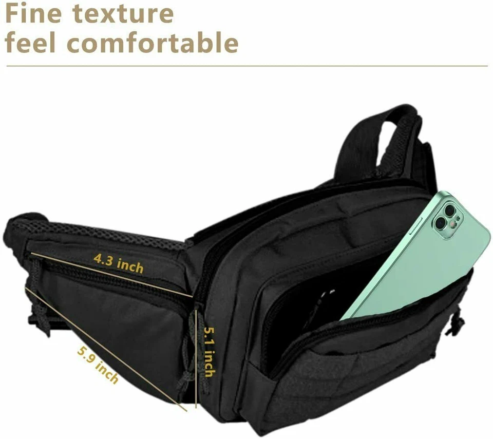 Tactical Pistol Pouch Waist Gun Pack Bag Fanny Packs Concealed Carry Gun Holster - Image 4 of 4