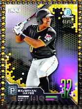 KE'BRYAN HAYES  -  2019 BOWMAN CHROME SCOUTS TOP 100 GOLD REFRACTOR   #ED/50