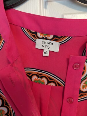Crown & Ivy Pink Dress Women's Size 10 | eBay