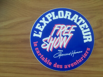 FREE SHOW EXPLORER STICKER Gérard Henon Adventurers Bag G23