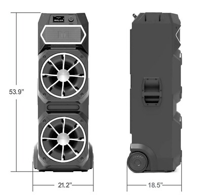Huge Monster GI30 1800 Watt Party Bluetooth Speaker Dual 15