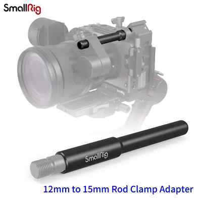 SmallRig 12mm to 15mm Rod Clamp Adapter 4.7 Inch Aluminum Alloy Rod with M12
