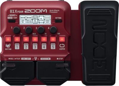 ZOOM B1X FOUR Multi-Effects Processor with Expression Pedal for Bass Guitar