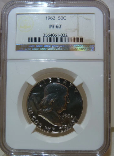 1962 FRANKLIN Half Dollar 50C NGC Certified PF 67  - FREE SHIPPING !!