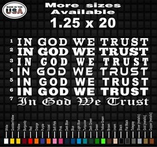 In God We Trust Vinyl Decal Sticker 1.25 X 20 Car And Truck Window Graphics In God We Trust Vinyl Decal Sticker 1.25 X 20 Car And Truck Window Graphics
